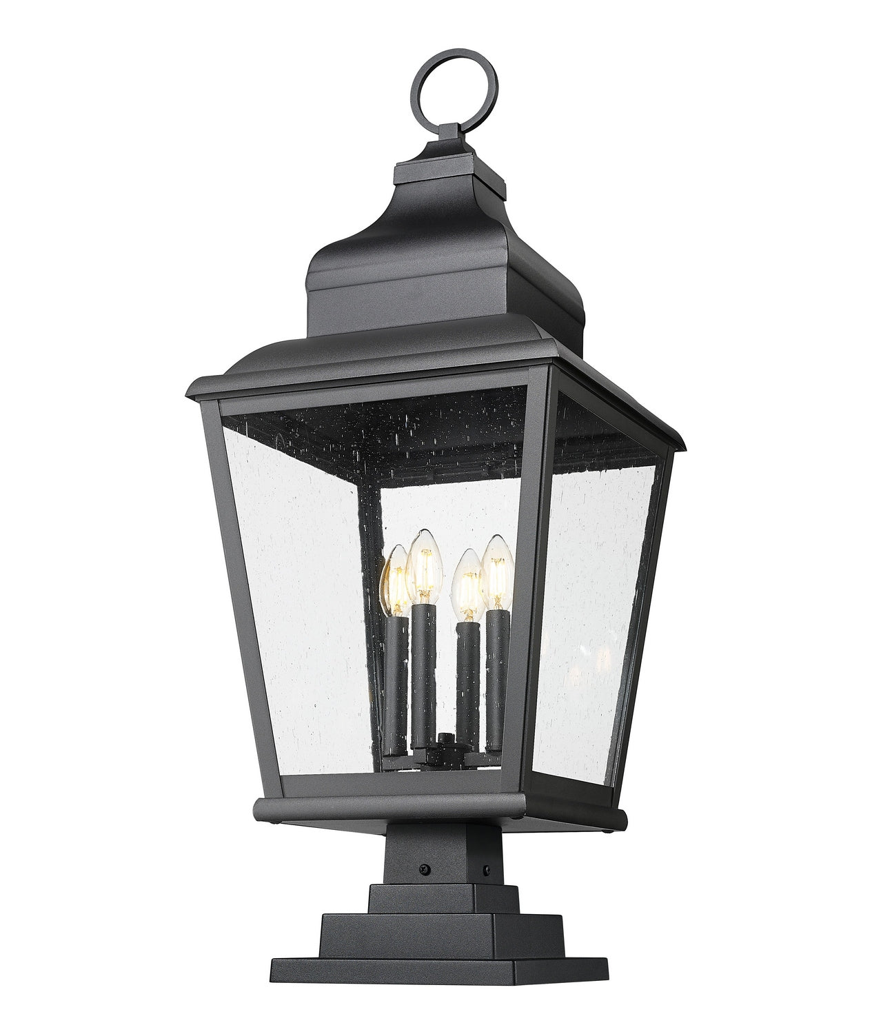 Z-Lite - 5029PHXLS-LSQPM-BK - Four Light Outdoor Pier Mount - Raphael - Sand Black