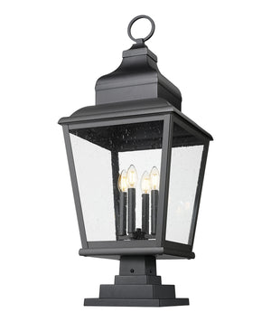 Z-Lite - 5029PHXLS-LSQPM-BK - Four Light Outdoor Pier Mount - Raphael - Sand Black