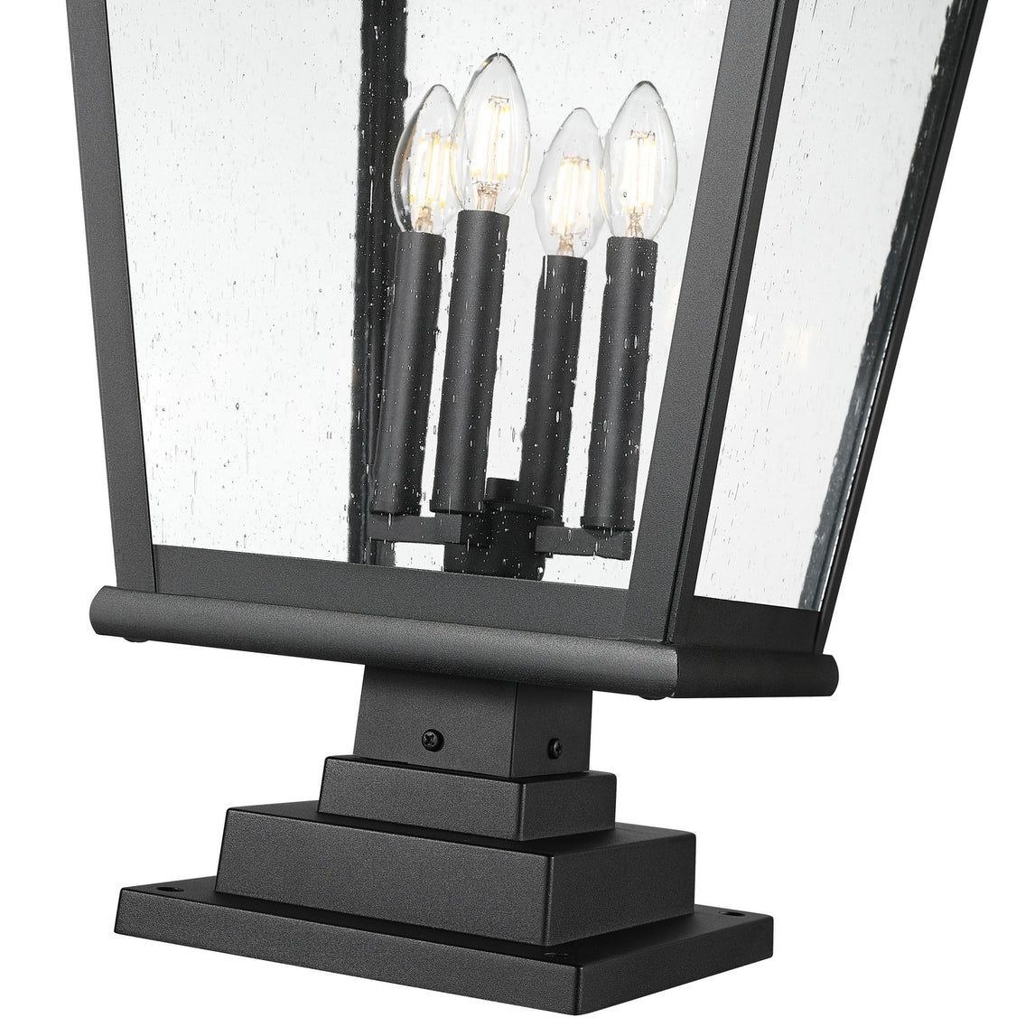 Z-Lite - 5029PHXLS-LSQPM-BK - Four Light Outdoor Pier Mount - Raphael - Sand Black