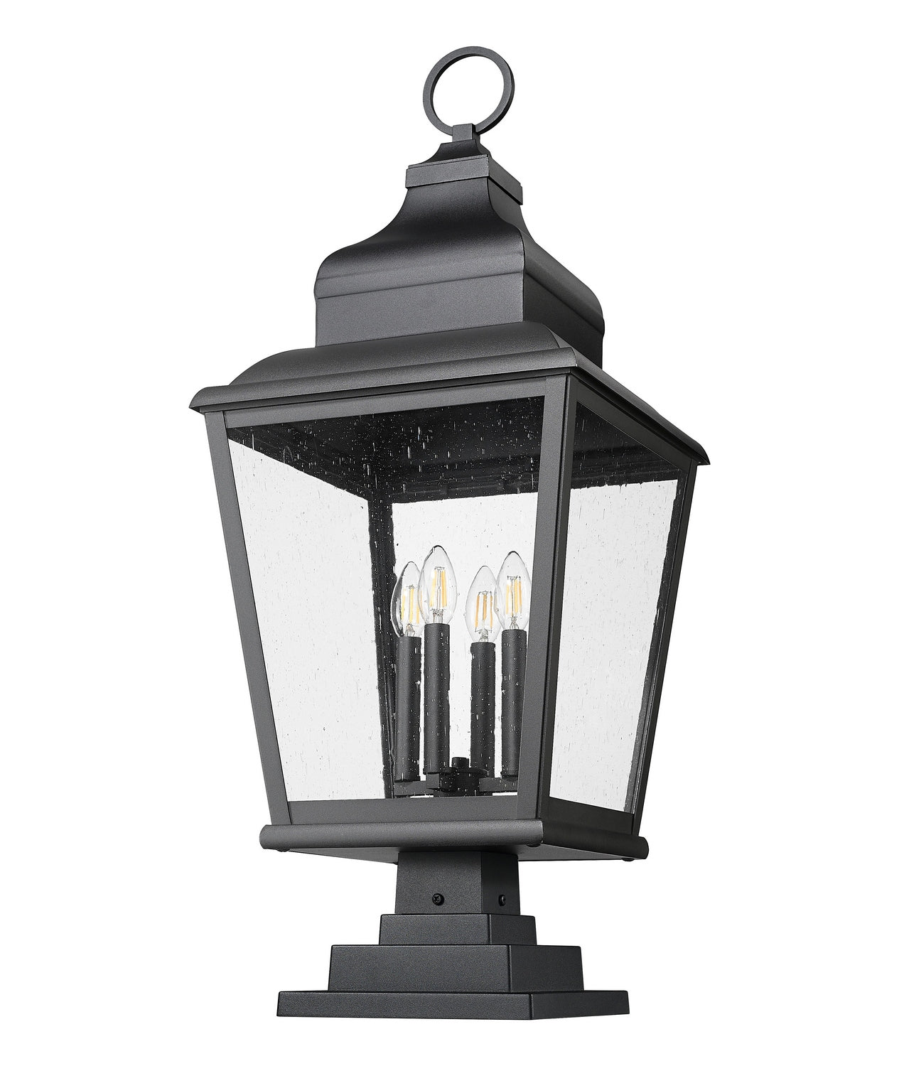 Z-Lite - 5029PHXLS-LSQPM-BK - Four Light Outdoor Pier Mount - Raphael - Sand Black