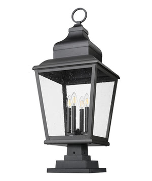 Z-Lite - 5029PHXLS-LSQPM-BK - Four Light Outdoor Pier Mount - Raphael - Sand Black