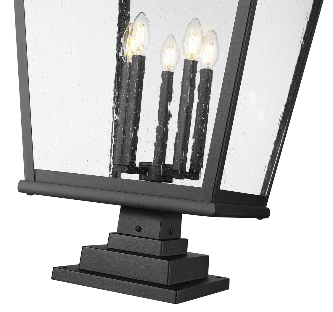 Z-Lite - 5029PHXXLS-LSQPM-BK - Five Light Outdoor Pier Mount - Raphael - Sand Black