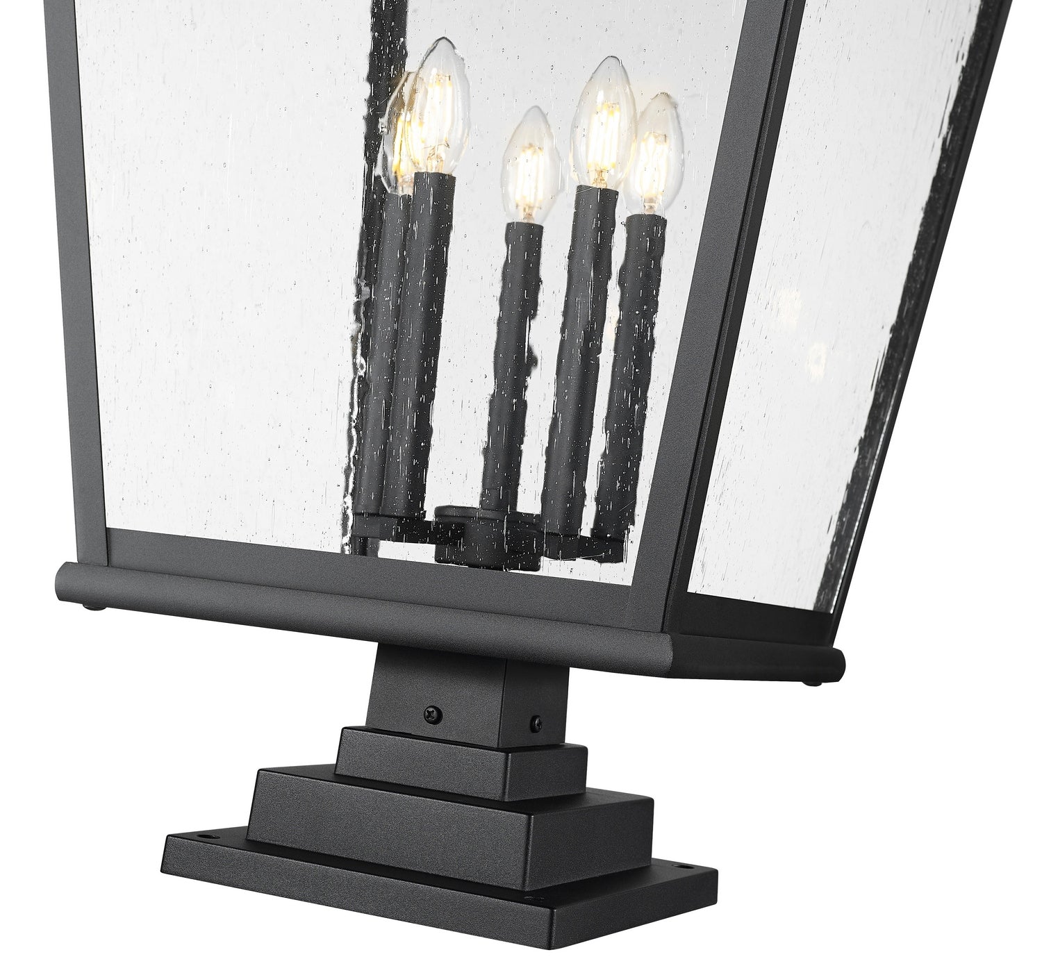 Z-Lite - 5029PHXXLS-LSQPM-BK - Five Light Outdoor Pier Mount - Raphael - Sand Black