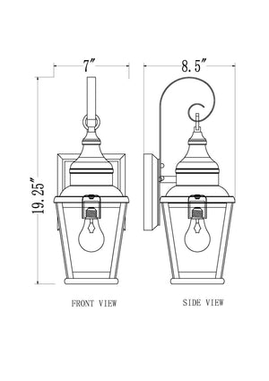 Z-Lite - 5029S-BK - One Light Outdoor Wall Mount - Raphael - Sand Black