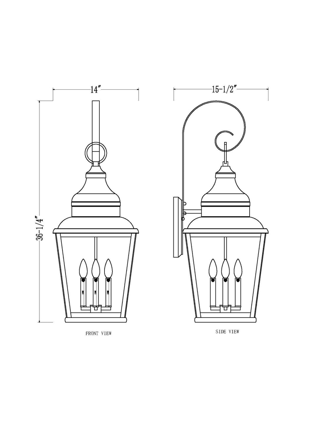 Z-Lite - 5029XL-BK - Four Light Outdoor Wall Mount - Raphael - Sand Black