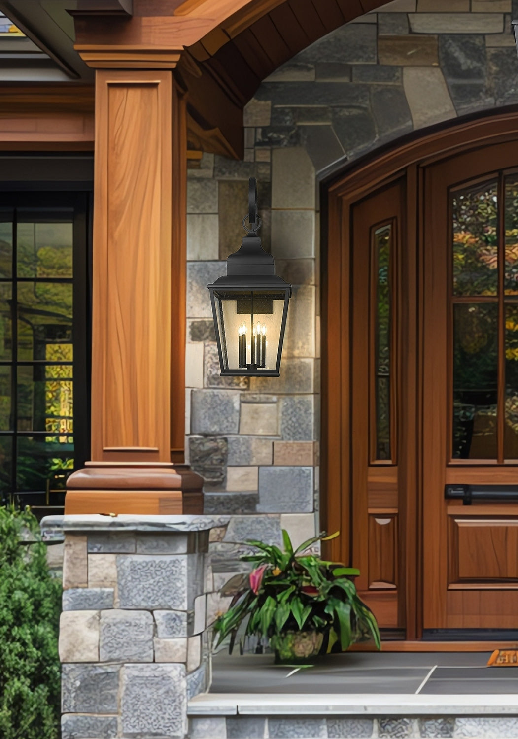Z-Lite - 5029XXL-BK - Five Light Outdoor Wall Mount - Raphael - Sand Black