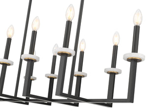 Z-Lite - 6100-10L-MB - Ten Light Linear Chandelier - Gaultier - Matte Black + Modern Gold