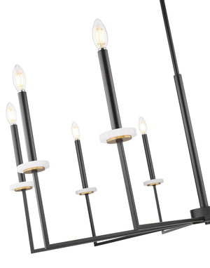 Z-Lite - 6100-10MB - Ten Light Chandelier - Gaultier - Matte Black + Modern Gold