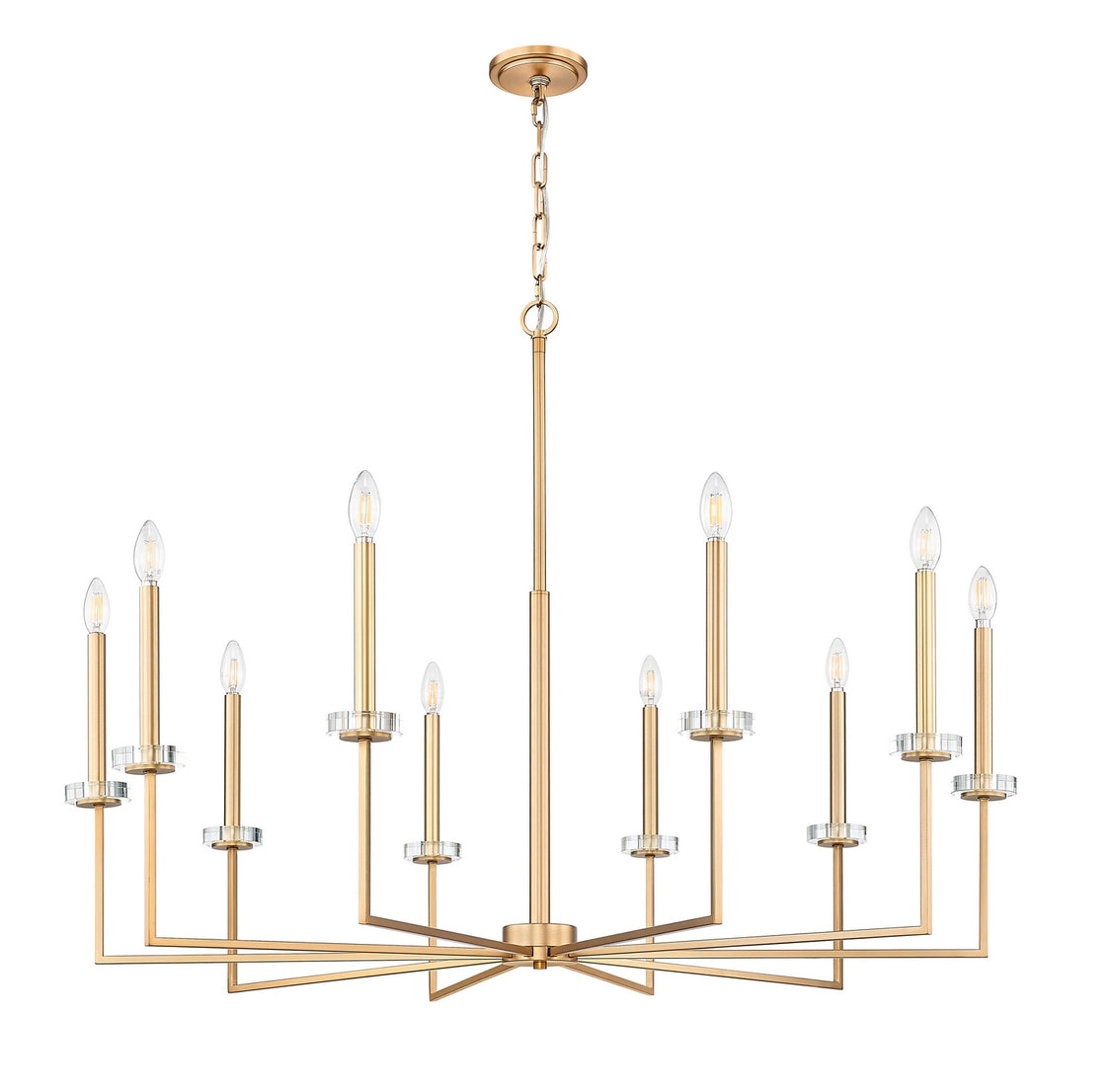 Z-Lite - 6100-10MGLD - Ten Light Chandelier - Gaultier - Modern Gold