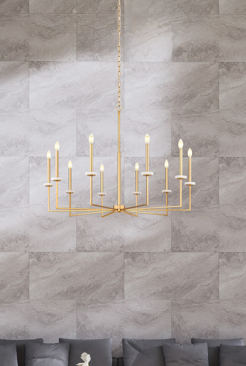 Z-Lite - 6100-10MGLD - Ten Light Chandelier - Gaultier - Modern Gold