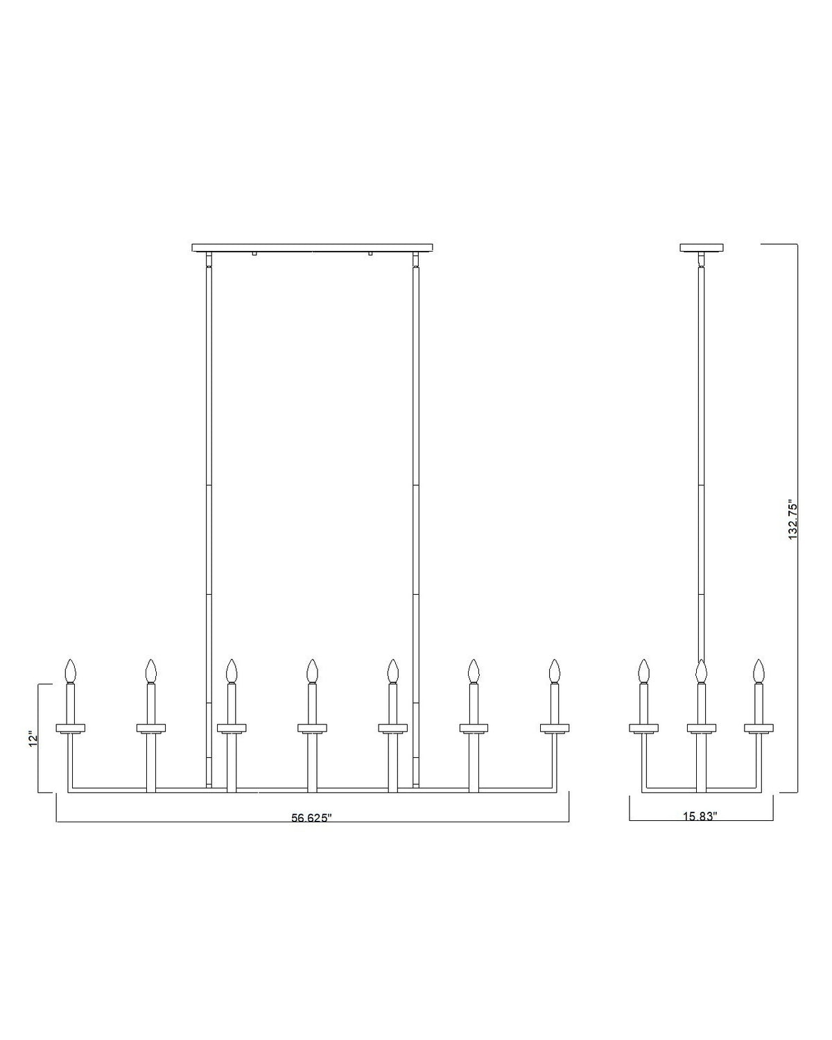 Z-Lite - 6100-12L-MGLD - 12 Light Linear Chandelier - Gaultier - Modern Gold