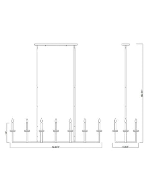 Z-Lite - 6100-12L-MGLD - 12 Light Linear Chandelier - Gaultier - Modern Gold