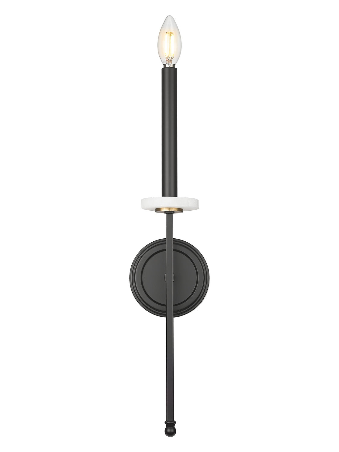 Z-Lite - 6100-1S-MB - One Light Wall Sconce - Gaultier - Matte Black + Modern Gold