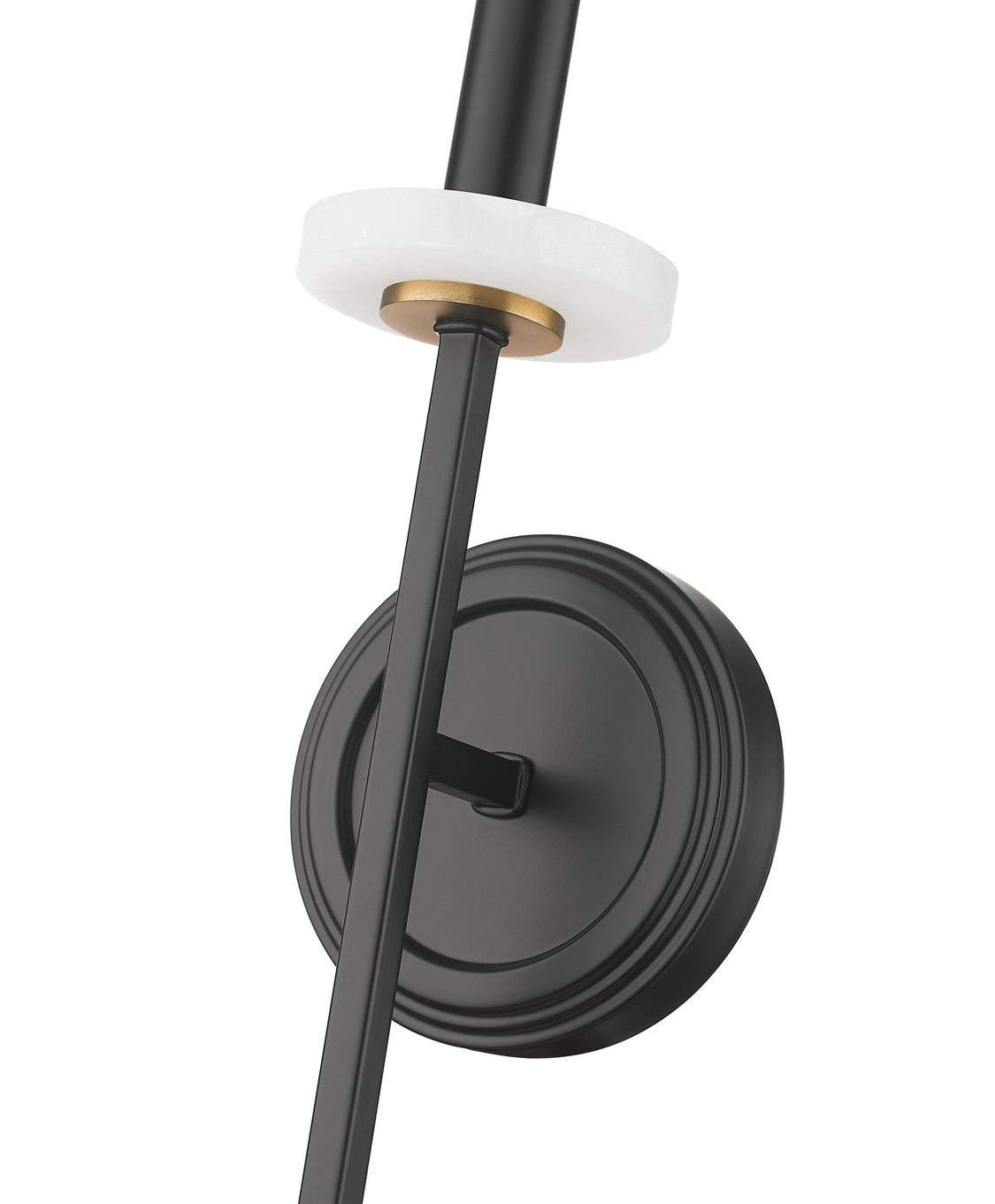 Z-Lite - 6100-1S-MB - One Light Wall Sconce - Gaultier - Matte Black + Modern Gold