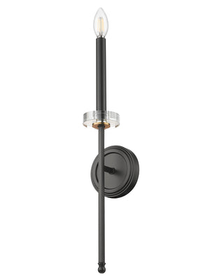 Z-Lite - 6100-1S-MB - One Light Wall Sconce - Gaultier - Matte Black + Modern Gold