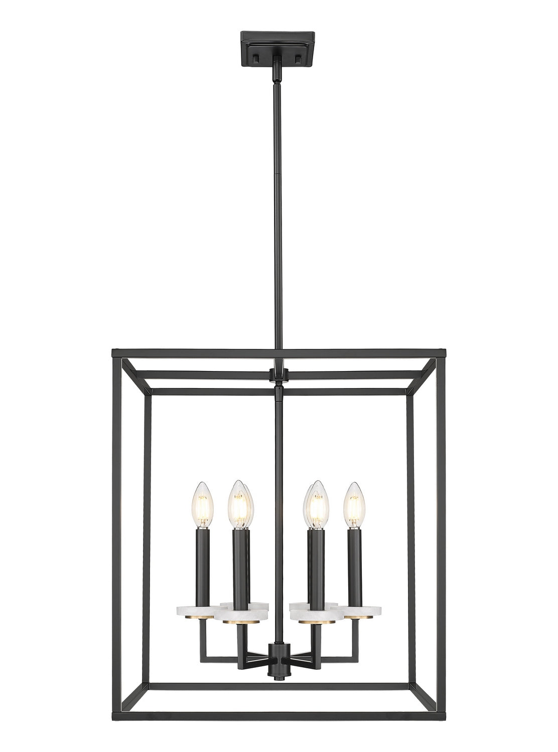 Z-Lite - 6100-21MB - Six Light Chandelier - Gaultier - Matte Black + Modern Gold