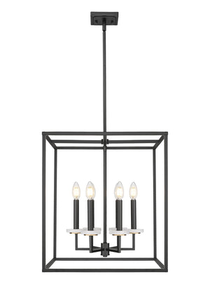 Z-Lite - 6100-21MB - Six Light Chandelier - Gaultier - Matte Black + Modern Gold