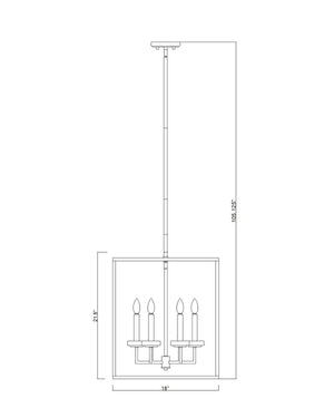 Z-Lite - 6100-21MB - Six Light Chandelier - Gaultier - Matte Black + Modern Gold