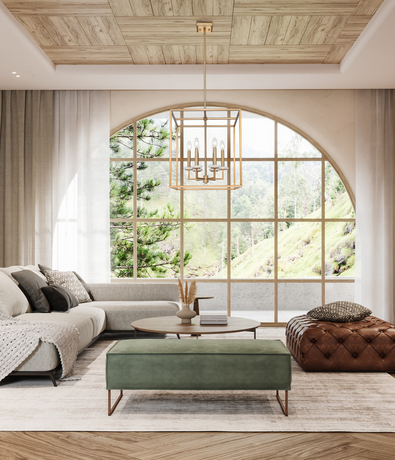Z-Lite - 6100-21MGLD - Six Light Chandelier - Gaultier - Modern Gold