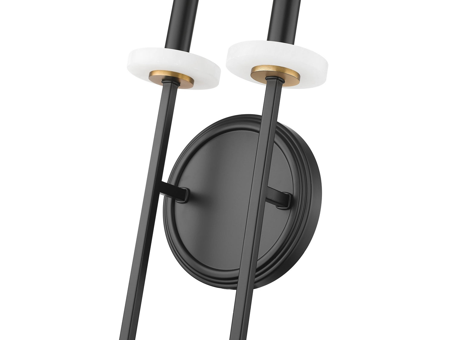 Z-Lite - 6100-2S-MB - Two Light Wall Sconce - Gaultier - Matte Black + Modern Gold