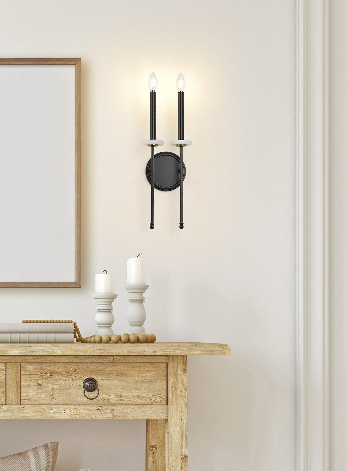Z-Lite - 6100-2S-MB - Two Light Wall Sconce - Gaultier - Matte Black + Modern Gold