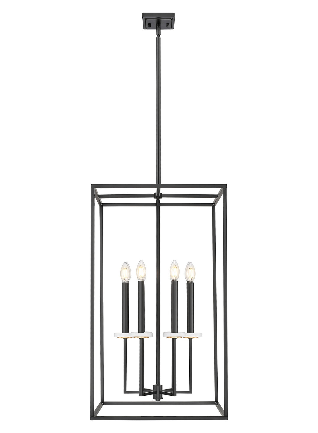 Z-Lite - 6100-32MB - Six Light Chandelier - Gaultier - Matte Black + Modern Gold