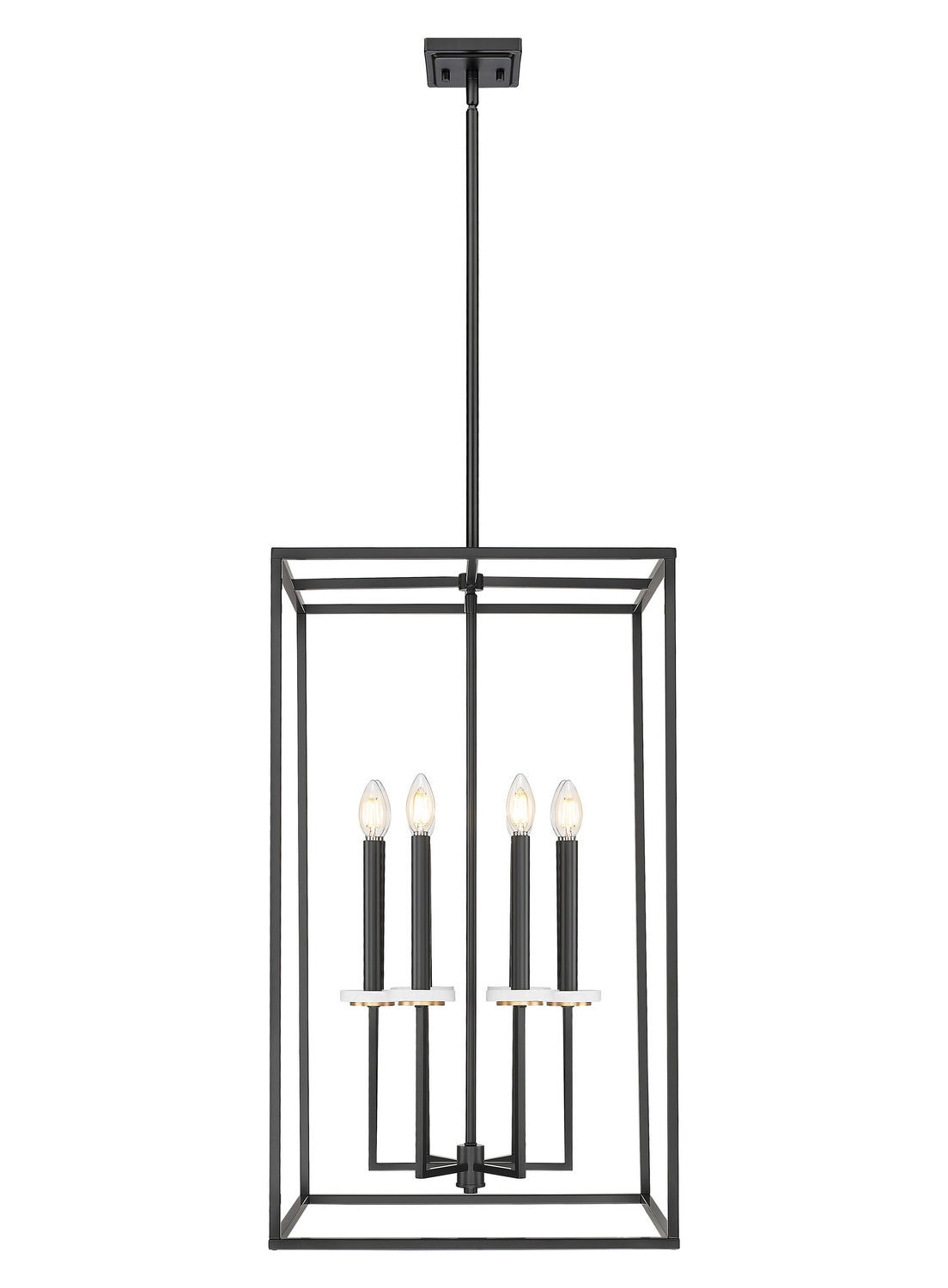 Z-Lite - 6100-32MB - Six Light Chandelier - Gaultier - Matte Black + Modern Gold