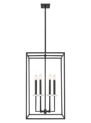 Z-Lite - 6100-32MB - Six Light Chandelier - Gaultier - Matte Black + Modern Gold