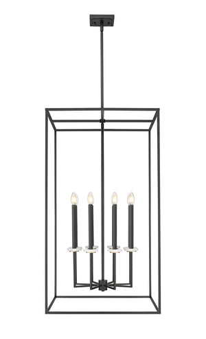 Z-Lite - 6100-44MB - Eight Light Chandelier - Gaultier - Matte Black + Modern Gold