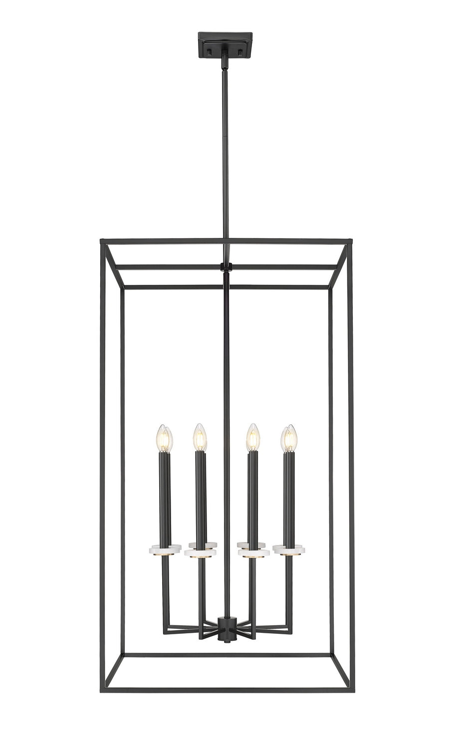 Z-Lite - 6100-44MB - Eight Light Chandelier - Gaultier - Matte Black + Modern Gold