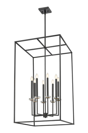 Z-Lite - 6100-44MB - Eight Light Chandelier - Gaultier - Matte Black + Modern Gold