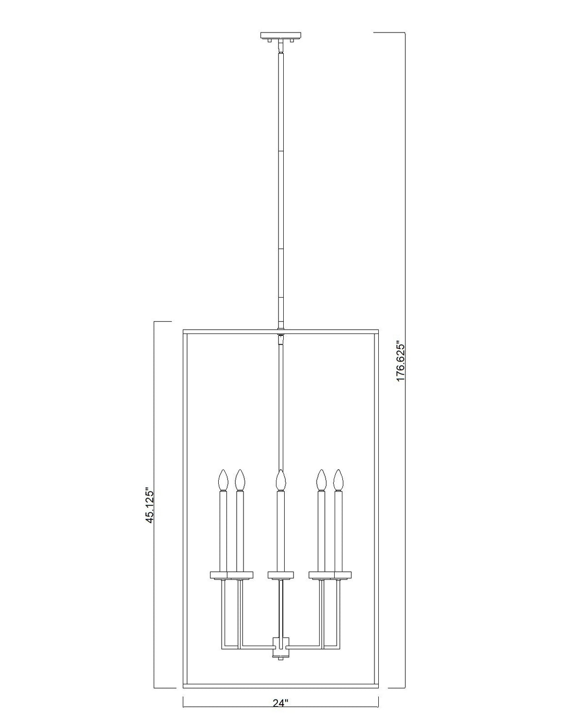 Z-Lite - 6100-44MB - Eight Light Chandelier - Gaultier - Matte Black + Modern Gold
