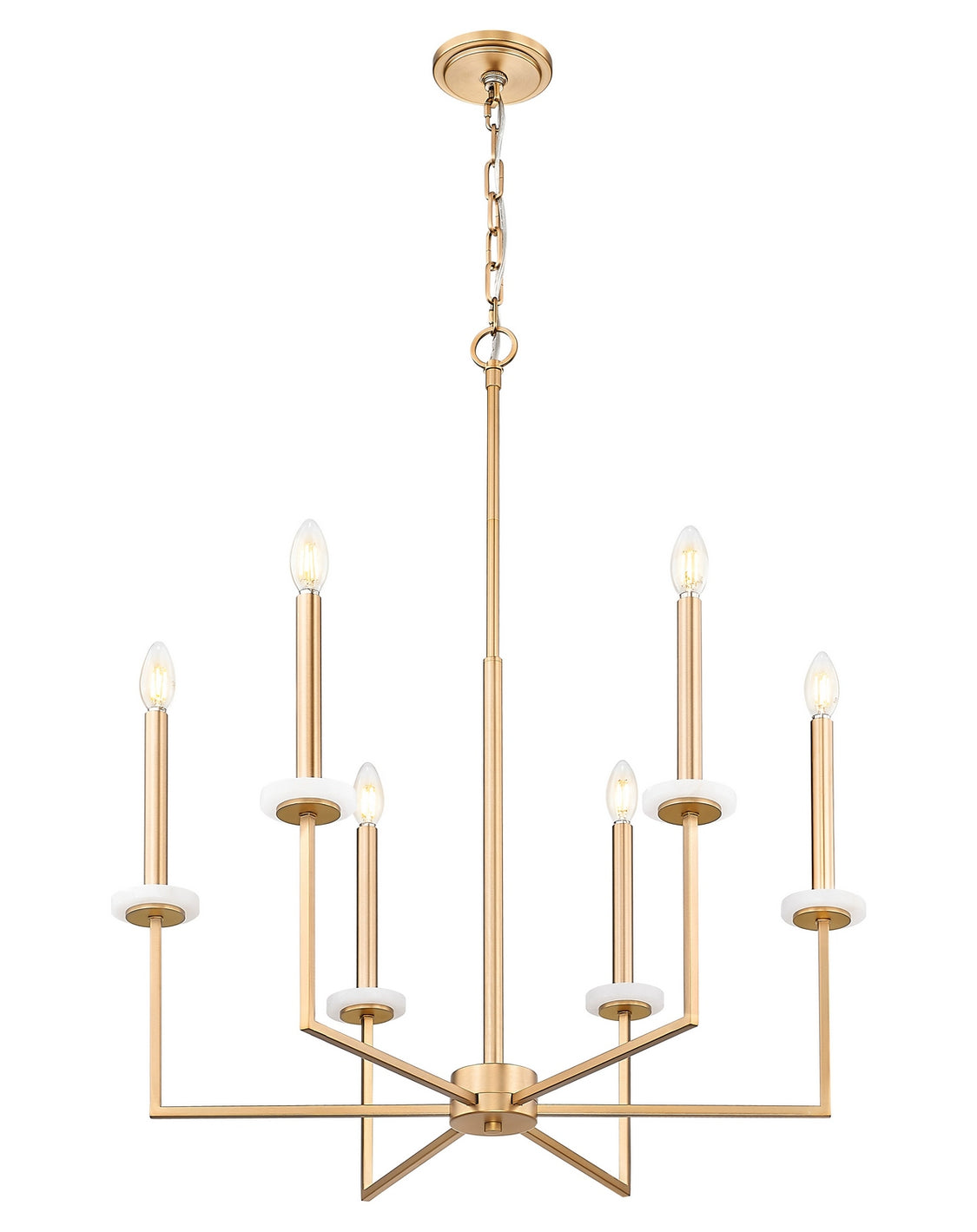 Z-Lite - 6100-6MGLD - Six Light Chandelier - Gaultier - Modern Gold