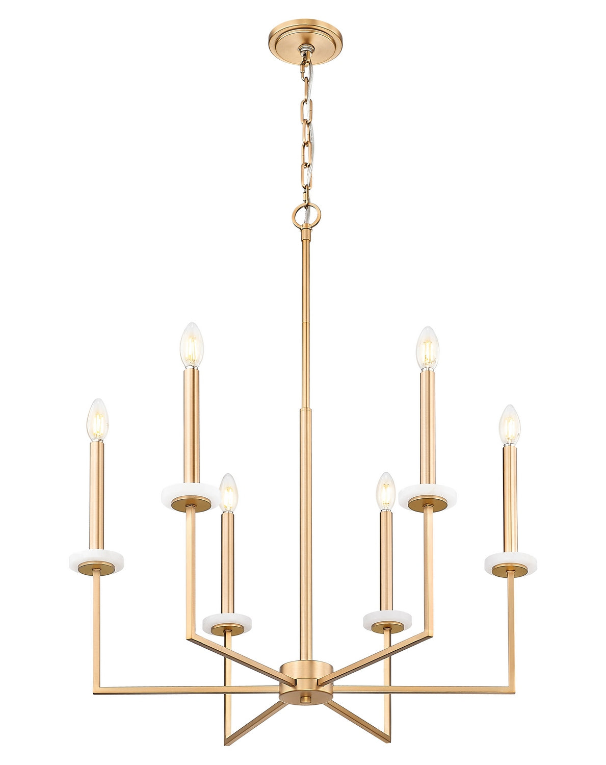 Z-Lite - 6100-6MGLD - Six Light Chandelier - Gaultier - Modern Gold