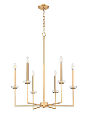 Z-Lite - 6100-6MGLD - Six Light Chandelier - Gaultier - Modern Gold
