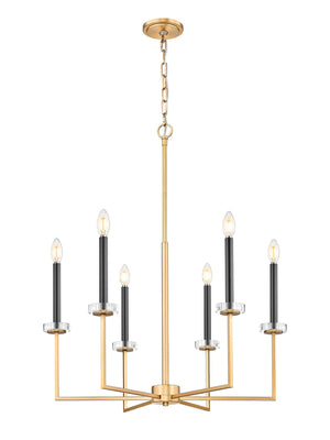 Z-Lite - 6100-6MGLD - Six Light Chandelier - Gaultier - Modern Gold