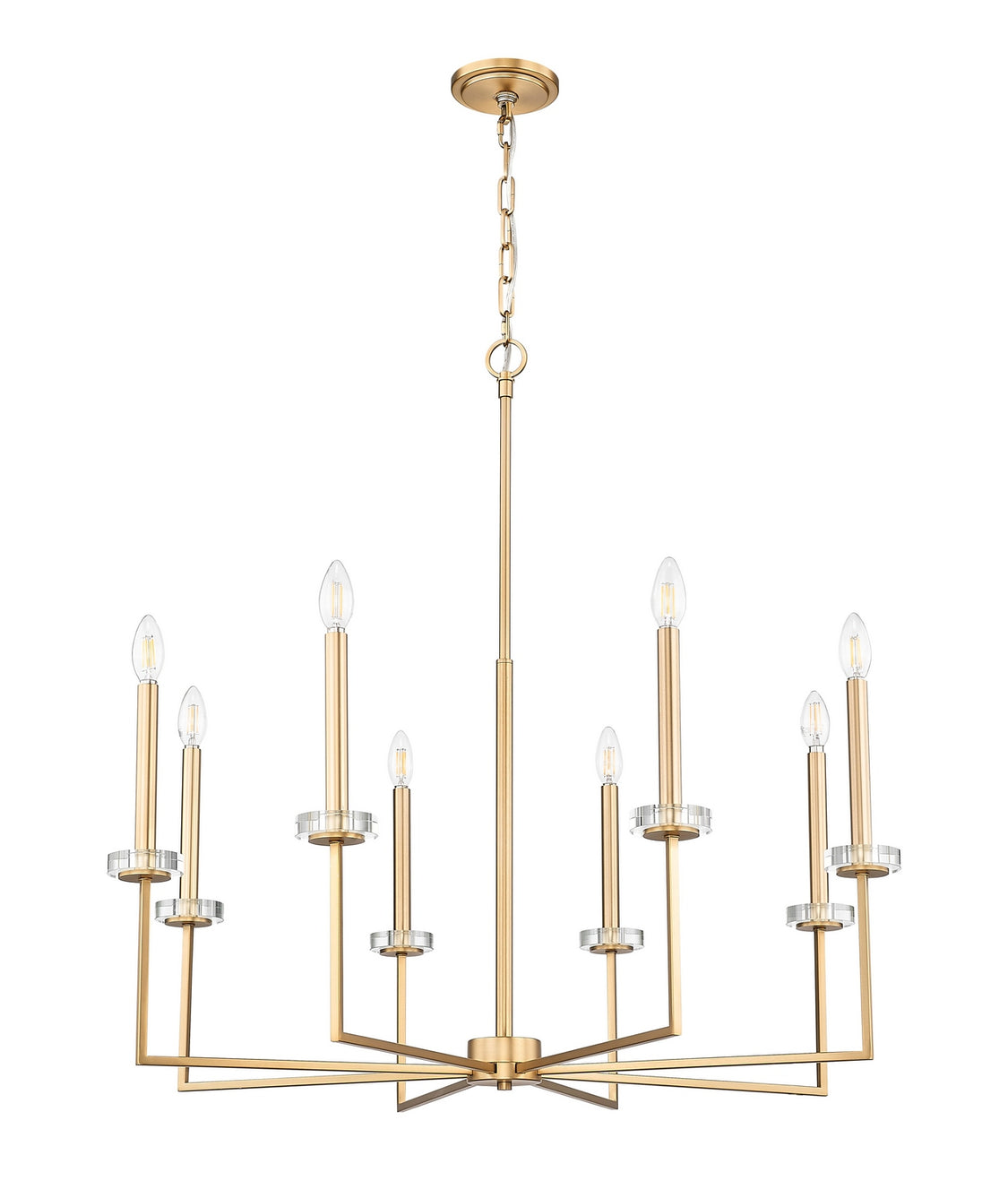 Z-Lite - 6100-8MGLD - Eight Light Chandelier - Gaultier - Modern Gold