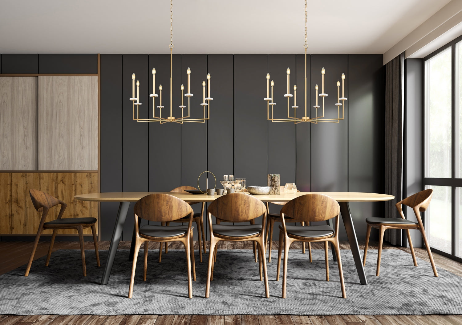 Z-Lite - 6100-8MGLD - Eight Light Chandelier - Gaultier - Modern Gold