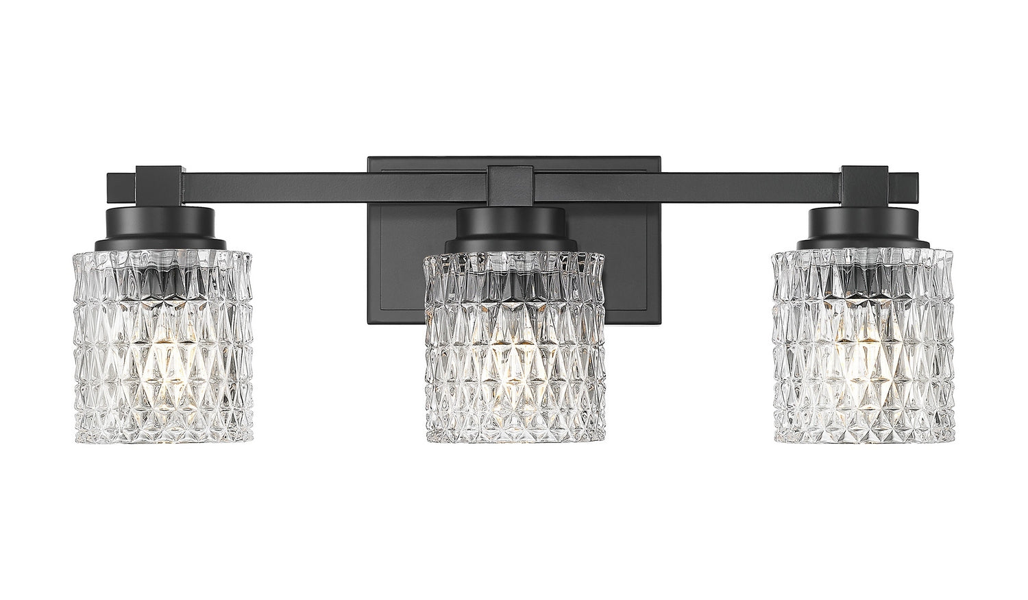 Z-Lite - 6101-3V-MB - Three Light Vanity - Jacqueline - Matte Black