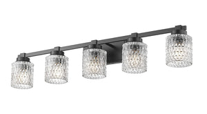 Z-Lite - 6101-5V-MB - Five Light Vanity - Jacqueline - Matte Black