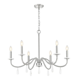 Z-Lite - 6103-32BN - Six Light Chandelier - Toussant - Brushed Nickel