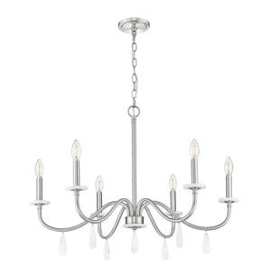 Z-Lite - 6103-32BN - Six Light Chandelier - Toussant - Brushed Nickel