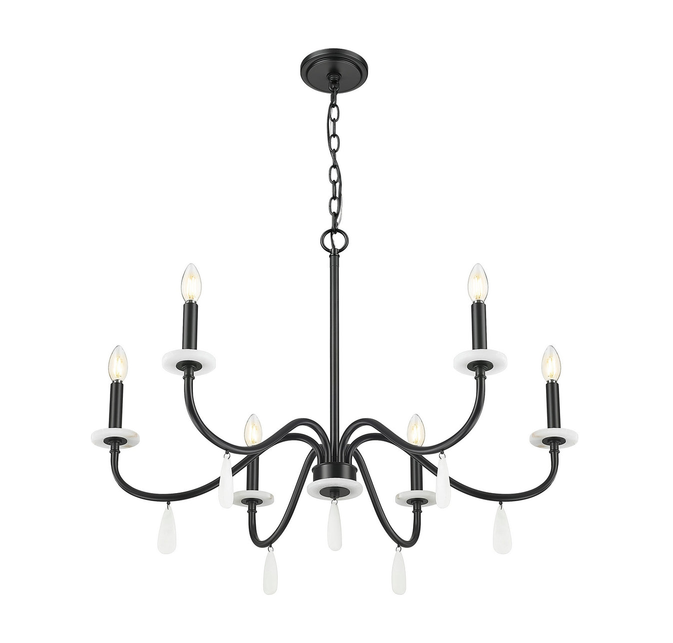 Z-Lite - 6103-32MB - Six Light Chandelier - Toussant - Matte Black