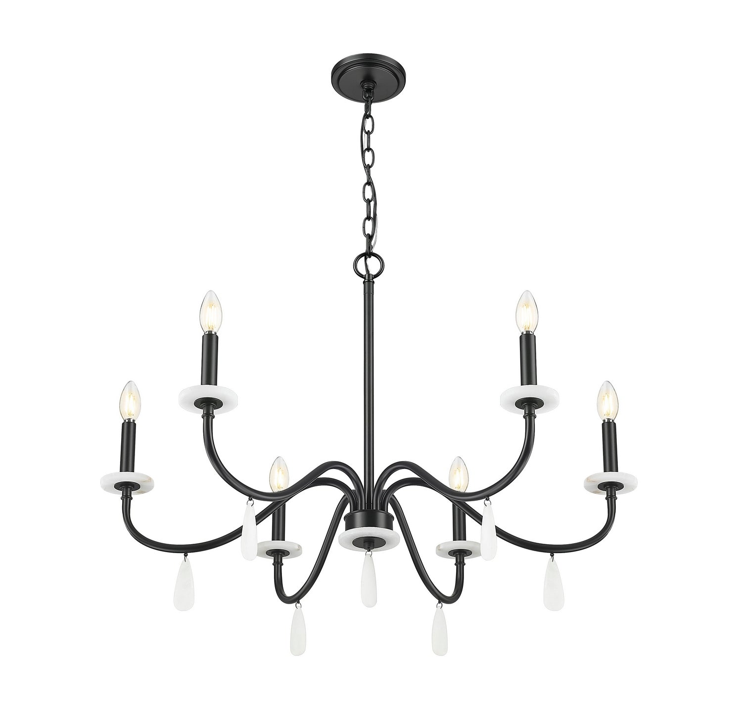 Z-Lite - 6103-32MB - Six Light Chandelier - Toussant - Matte Black
