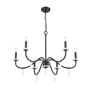 Z-Lite - 6103-32MB - Six Light Chandelier - Toussant - Matte Black