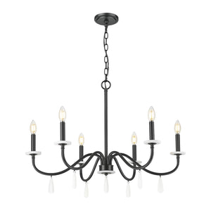 Z-Lite - 6103-32MB - Six Light Chandelier - Toussant - Matte Black