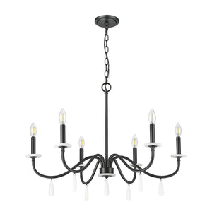 Z-Lite - 6103-32MB - Six Light Chandelier - Toussant - Matte Black