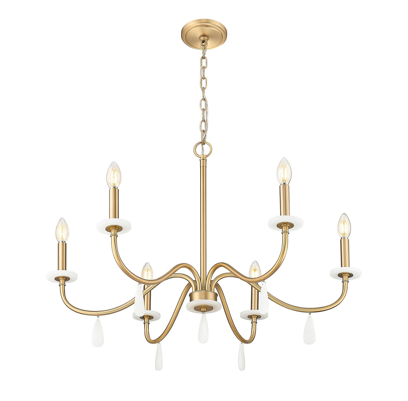 Z-Lite - 6103-32MGLD - Six Light Chandelier - Toussant - Modern Gold