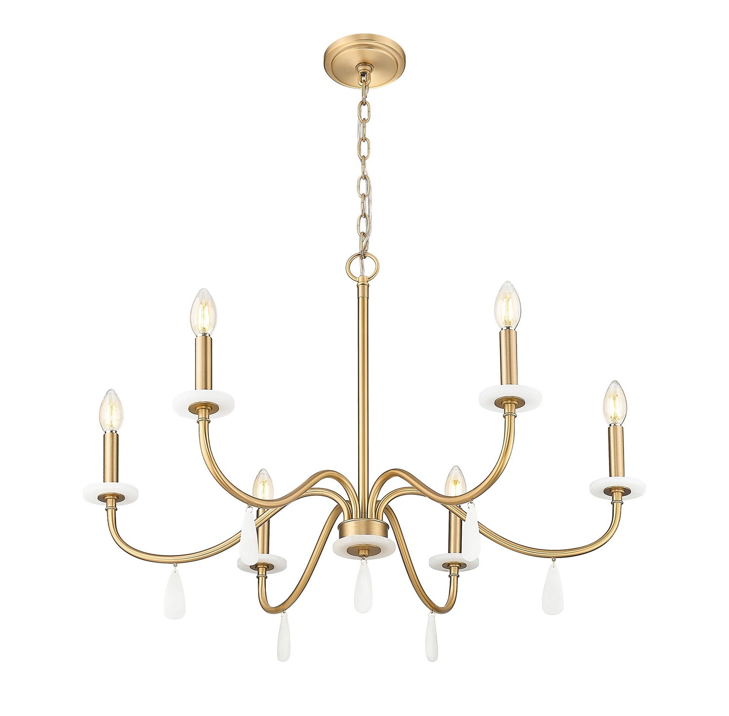 Z-Lite - 6103-32MGLD - Six Light Chandelier - Toussant - Modern Gold