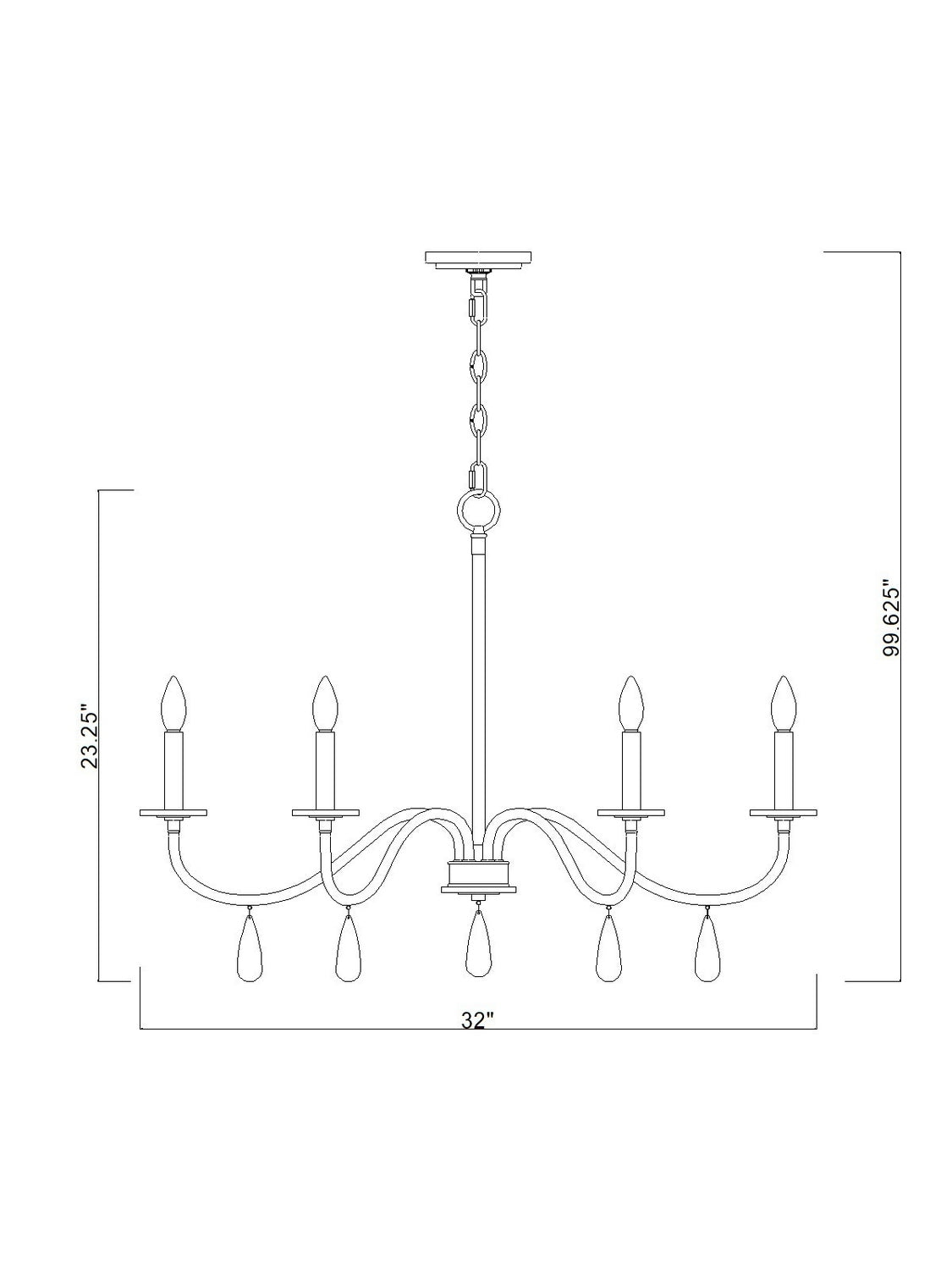 Z-Lite - 6103-32MGLD - Six Light Chandelier - Toussant - Modern Gold